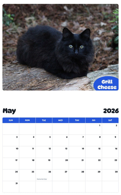 2026 - 2027 Grill Cheese - Pawidols Pet Calendar