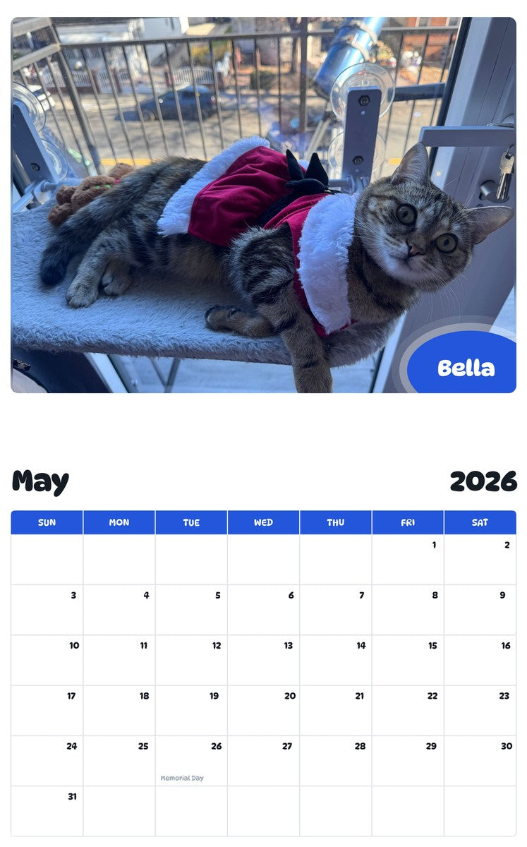 2026 - 2027 Bella - Pawidols Pet Calendar