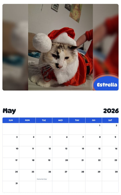 2026 - 2027 Estrella - Pawidols Pet Calendar