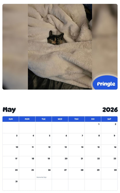 2026 - 2027 Pringle - Pawidols Pet Calendar