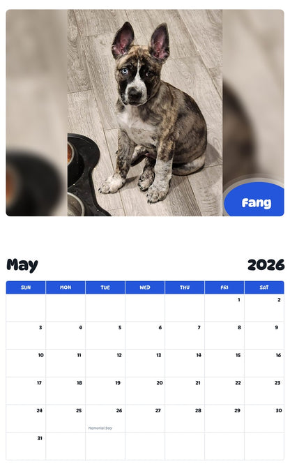 2026 - 2027 Fang - Pawidols Pet Calendar