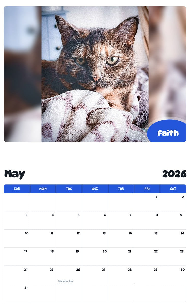 2026 - 2027 Faith - Pawidols Pet Calendar