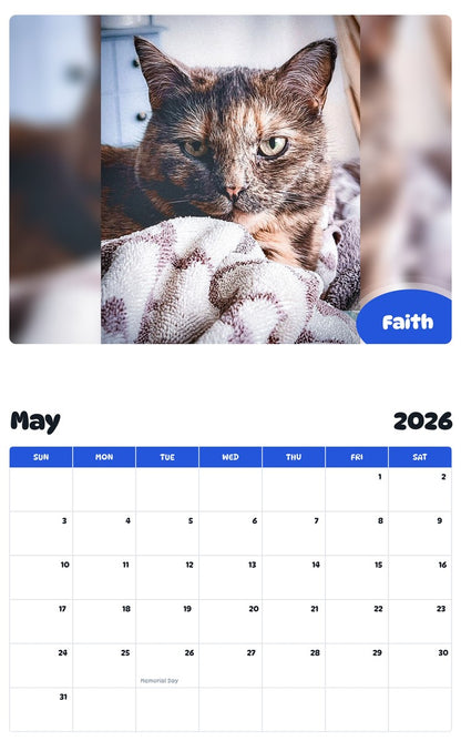 2026 - 2027 Faith - Pawidols Pet Calendar