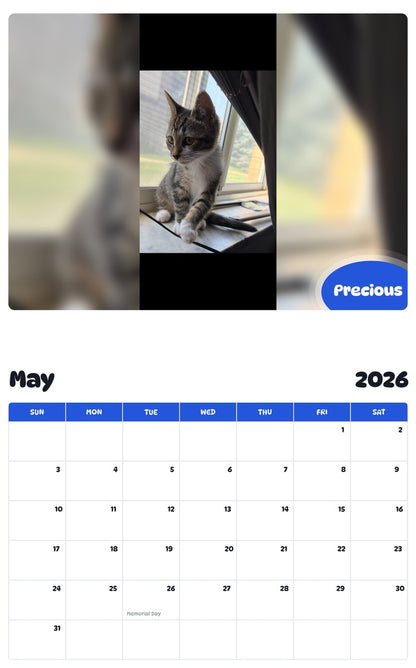 2026 - 2027 Precious - Pawidols Pet Calendar