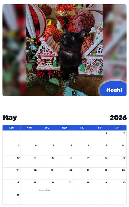2026 - 2027 Mochi - Pawidols Pet Calendar