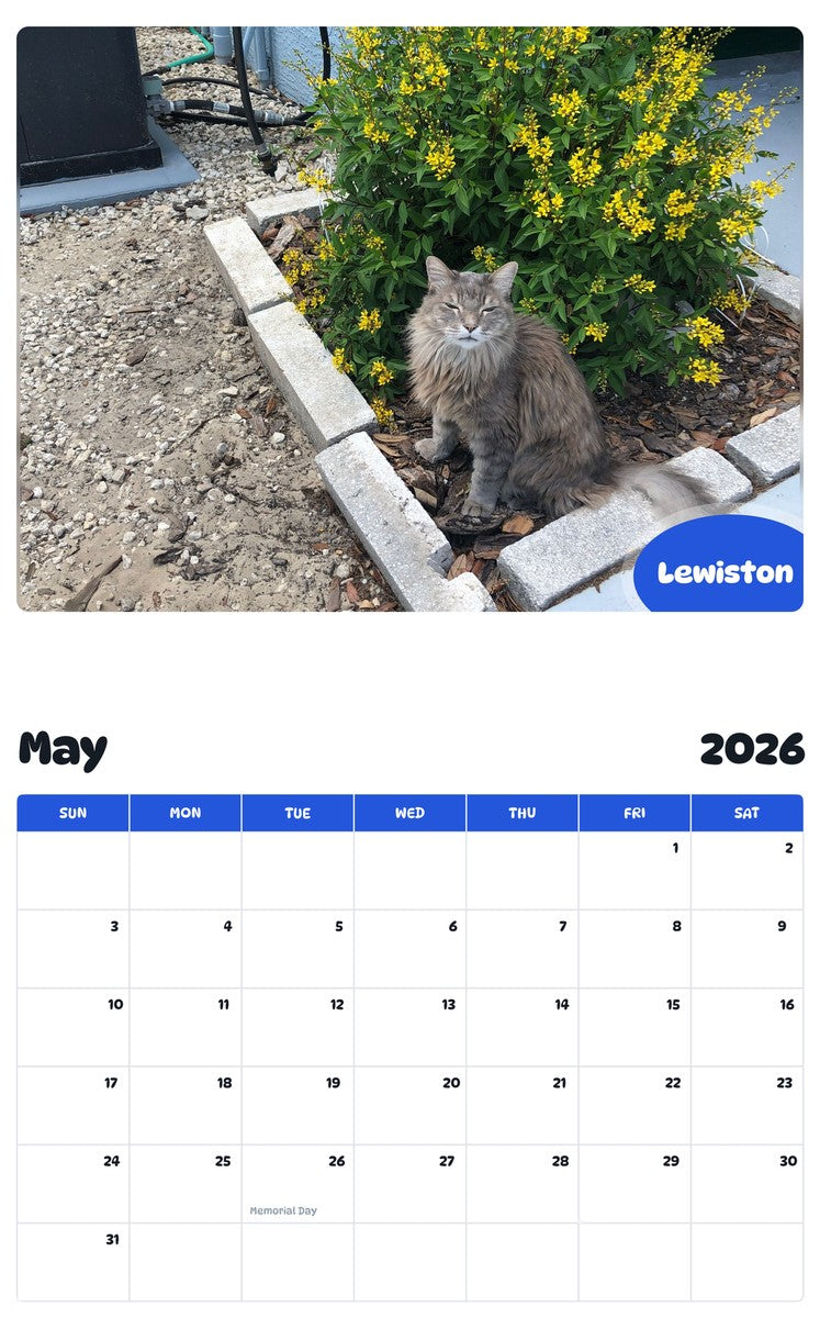 2026 - 2027 Lewiston - Pawidols Pet Calendar