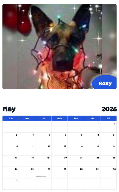 2026 - 2027 Roxy - Pawidols Pet Calendar