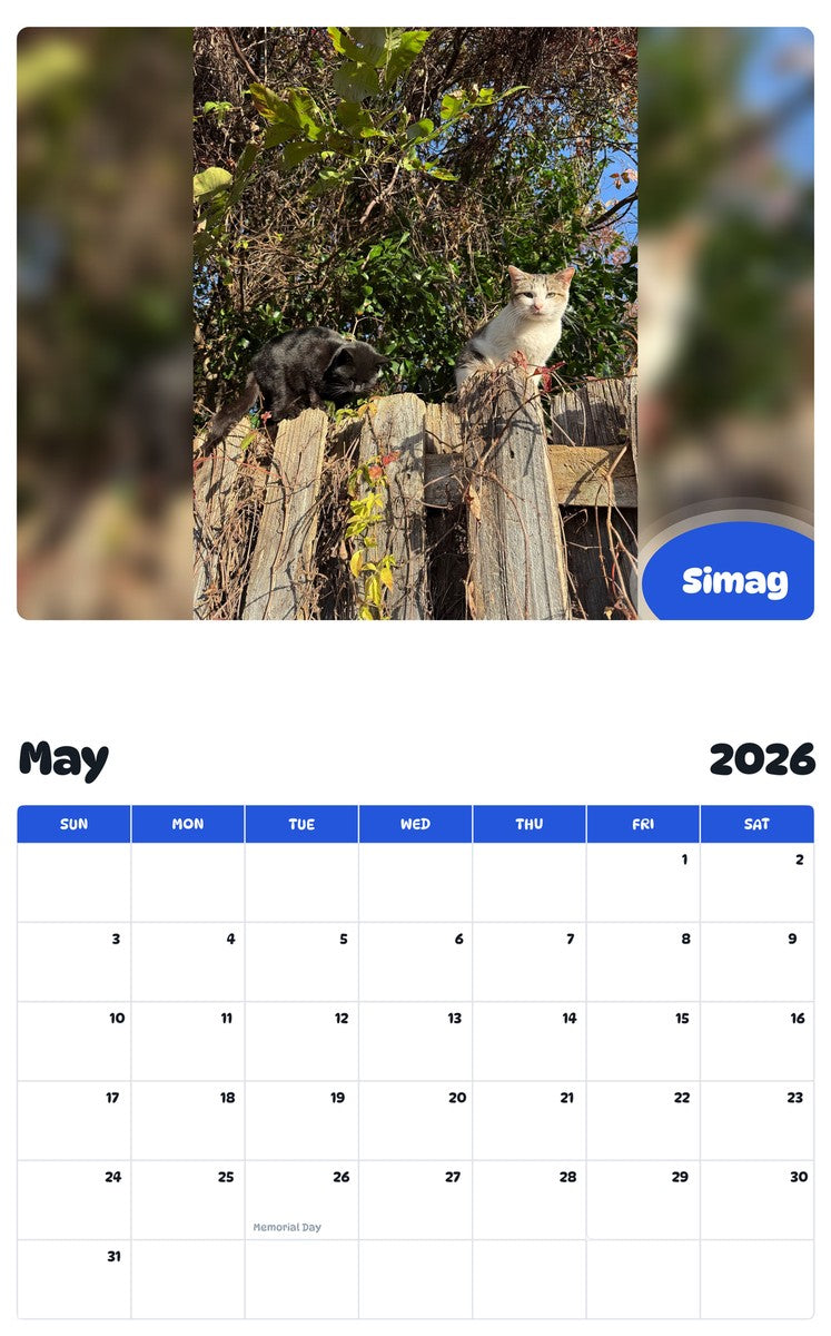 2026 - 2027 Simag - Pawidols Pet Calendar