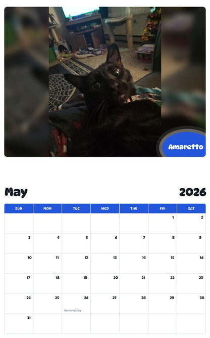 2026 - 2027 Amaretto - Pawidols Pet Calendar