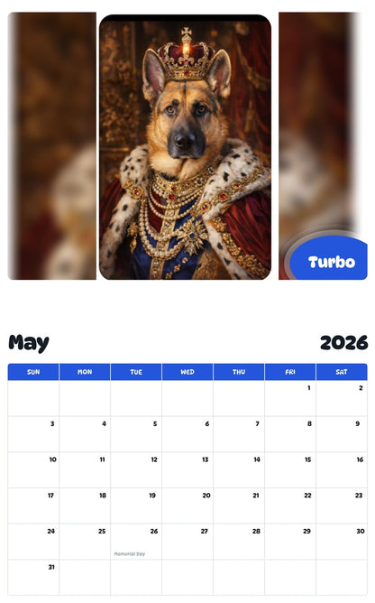 2026 - 2027 Turbo - Pawidols Pet Calendar
