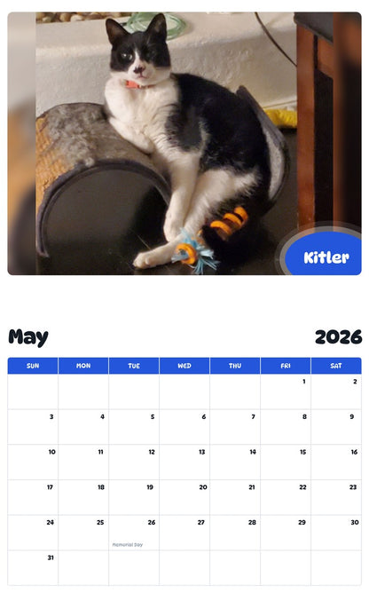 2026 - 2027 Kitler - Pawidols Pet Calendar