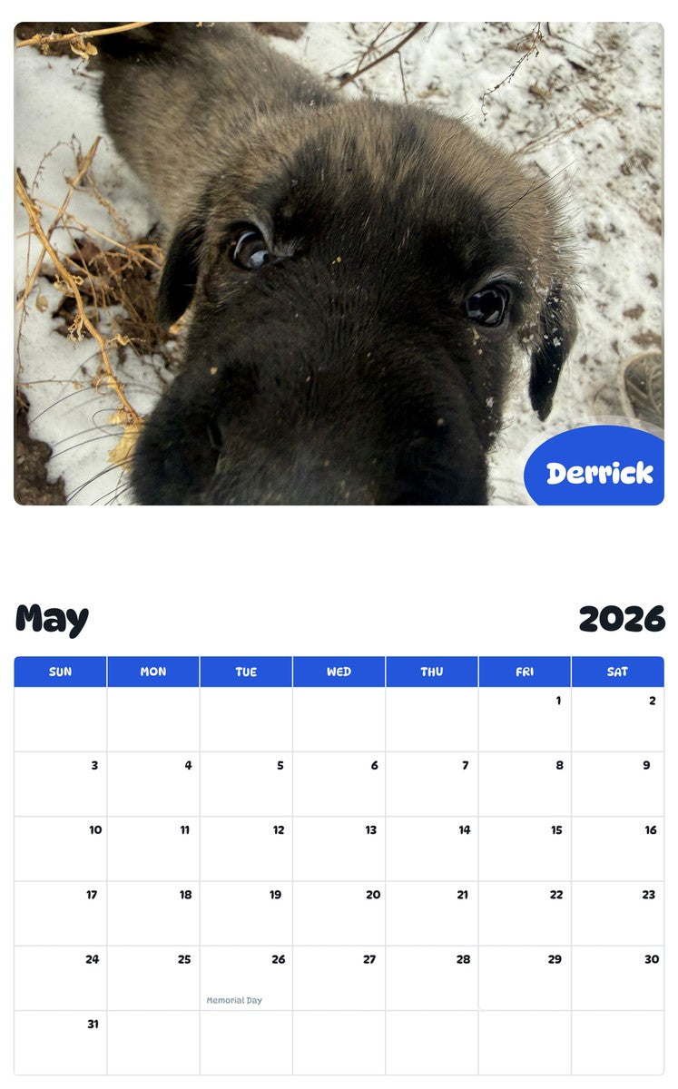 2026 - 2027 Derrick - Pawidols Pet Calendar