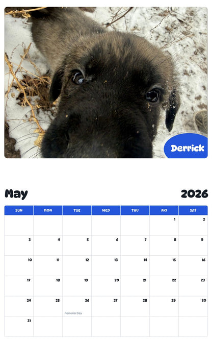 2026 - 2027 Derrick - Pawidols Pet Calendar