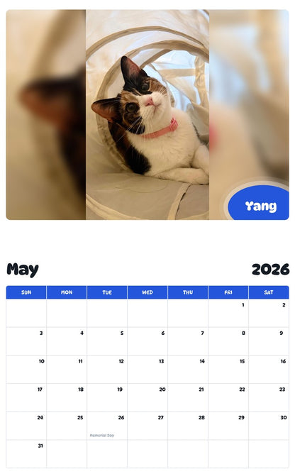 2026 - 2027 Yang - Pawidols Pet Calendar