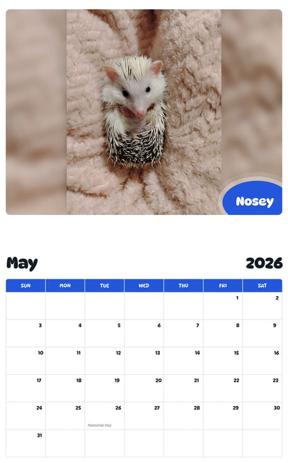 2026 - 2027 Nosey - Pawidols Pet Calendar