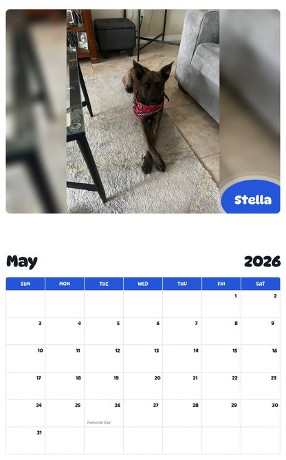 2026 - 2027 Stella - Pawidols Pet Calendar