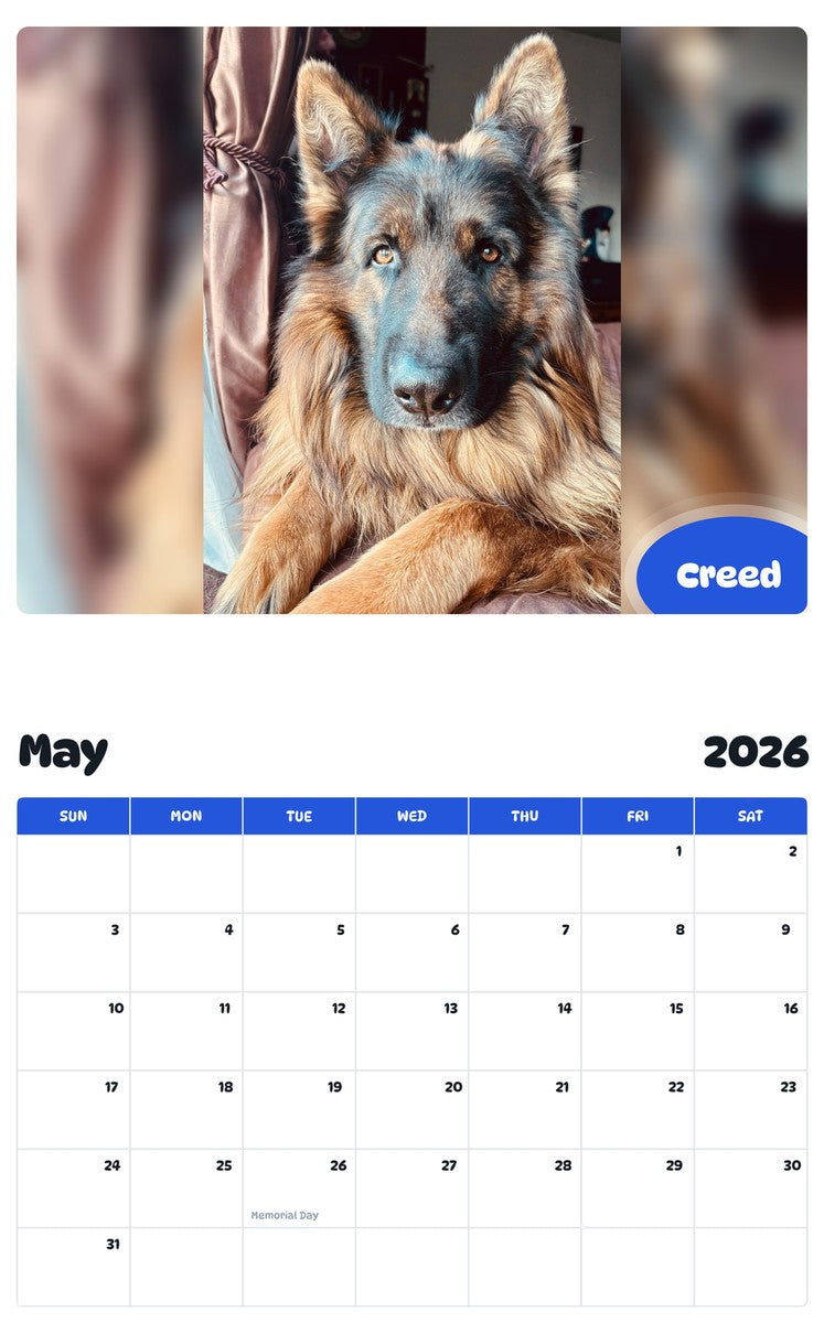 2026 - 2027 Creed - Pawidols Pet Calendar