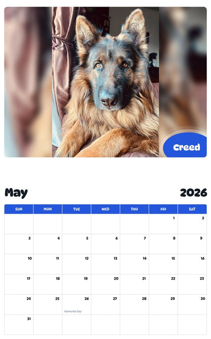 2026 - 2027 Creed - Pawidols Pet Calendar
