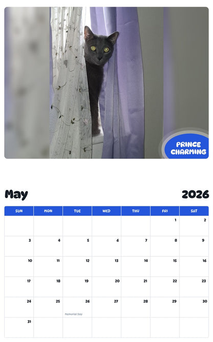 2026 - 2027 PRINCE CHARMING - Pawidols Pet Calendar