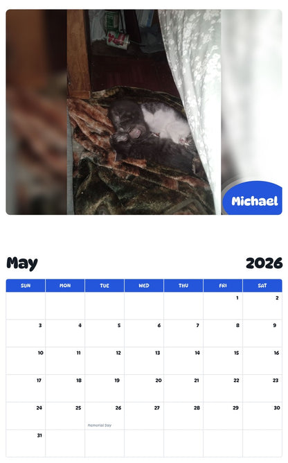 2026 - 2027 Michael - Pawidols Pet Calendar