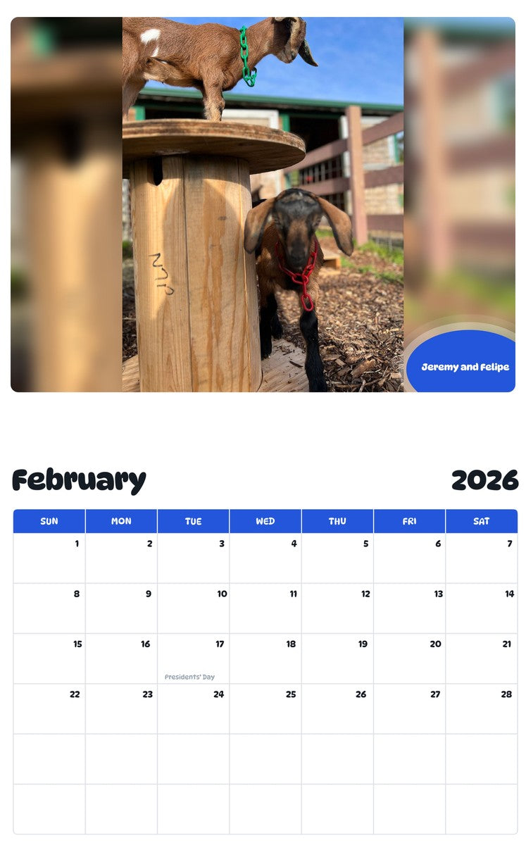 October 2025 - September 2026 Jeremy and Felipe - Pawidols Pet Calendar