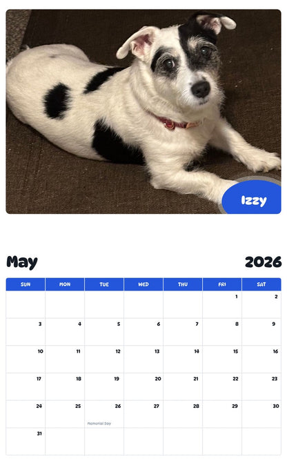 2026 - 2027 Izzy - Pawidols Pet Calendar