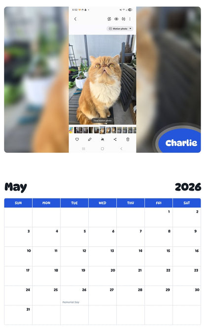 2026 - 2027 Charlie - Pawidols Pet Calendar