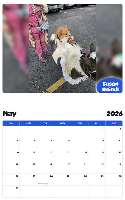 2026 - 2027 Susan Heindl - Pawidols Pet Calendar