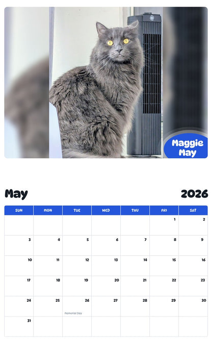 2026 - 2027 Maggie May - Pawidols Pet Calendar