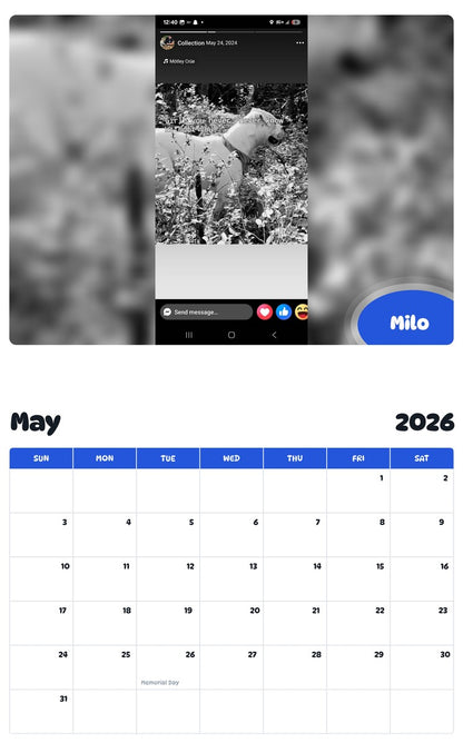 2026 - 2027 Milo - Pawidols Pet Calendar