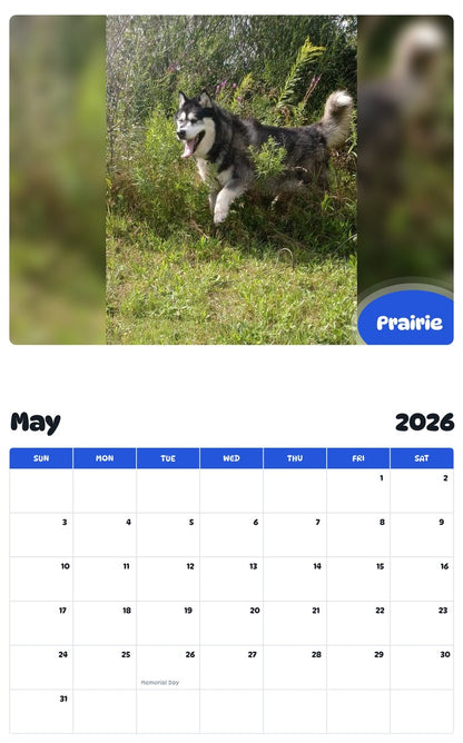2026 - 2027 Prairie - Pawidols Pet Calendar