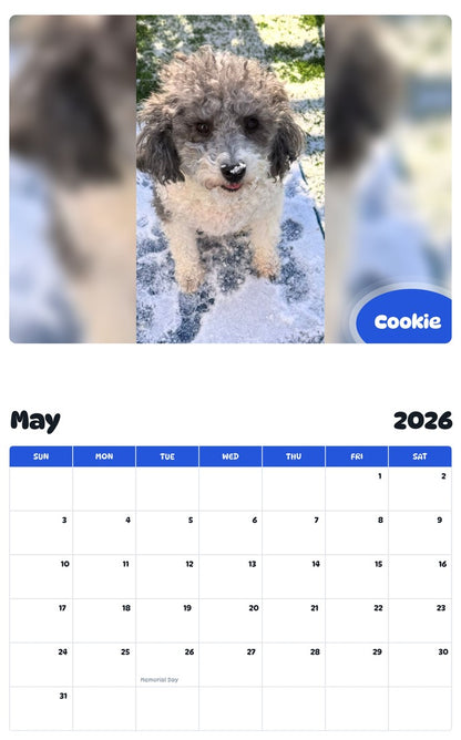 2026 - 2027 Cookie - Pawidols Pet Calendar