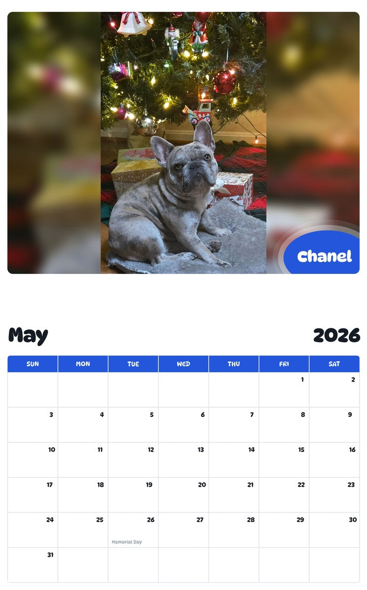 2026 - 2027 Chanel - Pawidols Pet Calendar