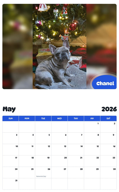 2026 - 2027 Chanel - Pawidols Pet Calendar