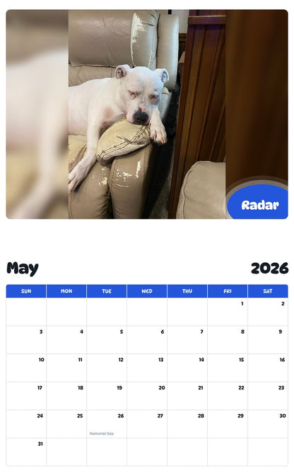 2026 - 2027 Radar - Pawidols Pet Calendar