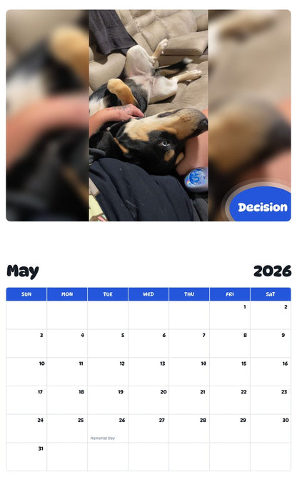 2026 - 2027 Decision - Pawidols Pet Calendar