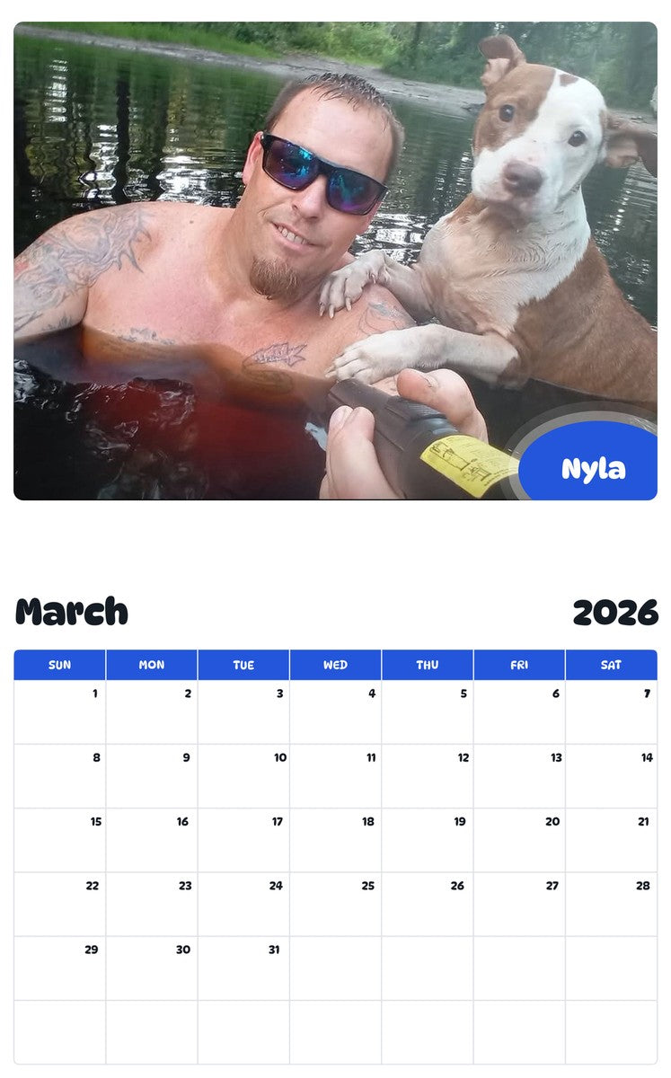 November 2025 - October 2026 Nyla - Pawidols Pet Calendar