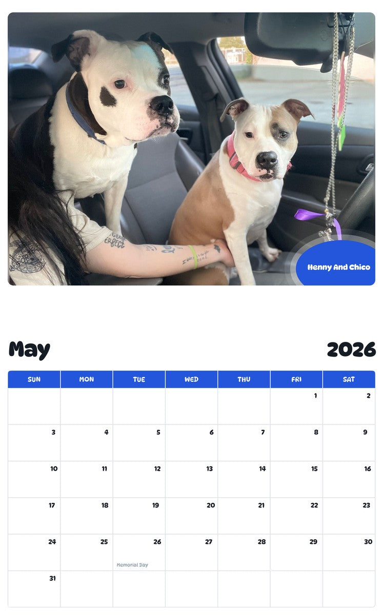 2026 - 2027 Henny And Chico - Pawidols Pet Calendar