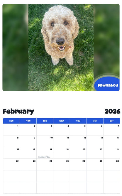 October 2025 - September 2026 FawnaLou - Pawidols Pet Calendar