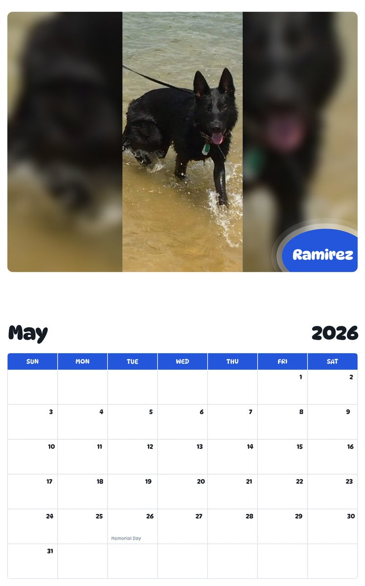 2026 - 2027 Ramirez - Pawidols Pet Calendar