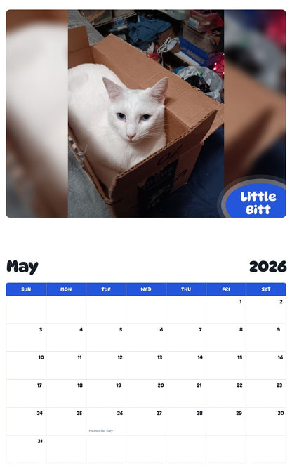 2026 - 2027 Little Bitt - Pawidols Pet Calendar