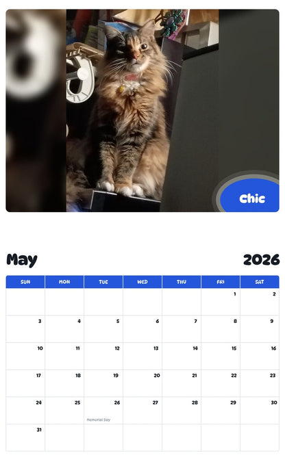 2026 - 2027 Chic - Pawidols Pet Calendar