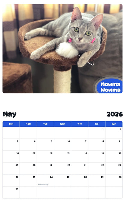 2026 - 2027 Mowma Wowma - Pawidols Pet Calendar