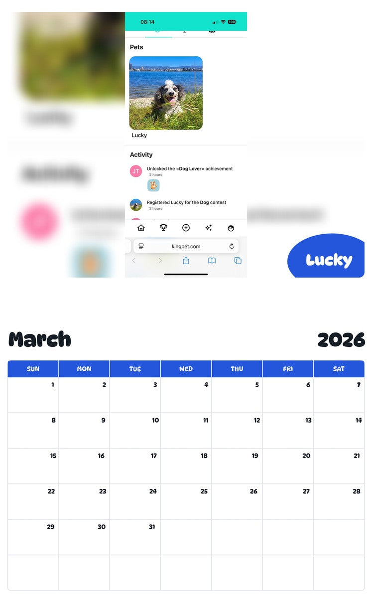 November 2025 - October 2026 Lucky - Pawidols Pet Calendar