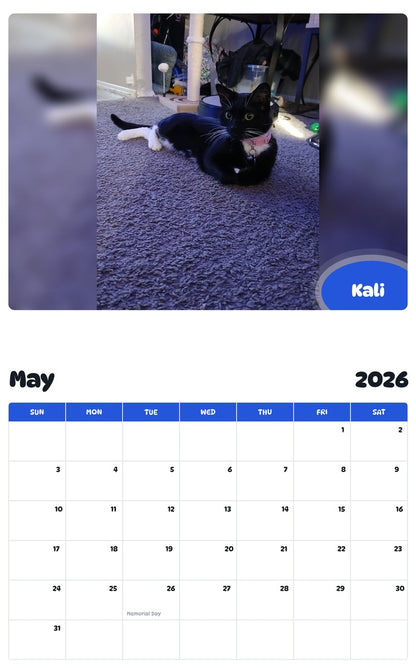2026 - 2027 Kali - Pawidols Pet Calendar