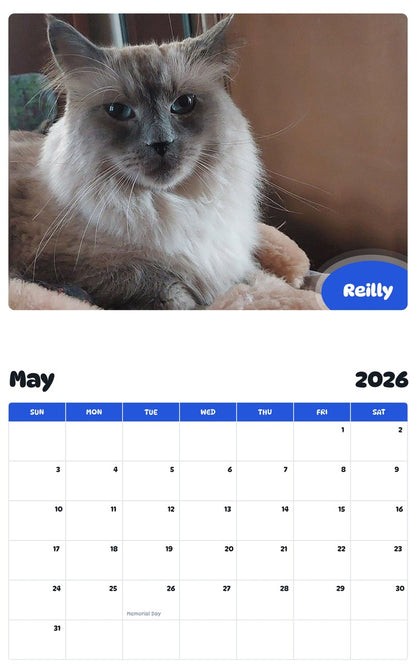 2026 - 2027 Reilly - Pawidols Pet Calendar