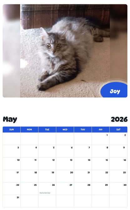 2026 - 2027 Joy - Pawidols Pet Calendar