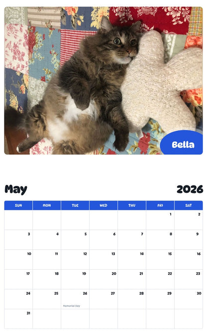 2026 - 2027 Bella - Pawidols Pet Calendar