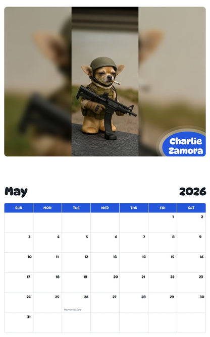2026 - 2027 Charlie Zamora - Pawidols Pet Calendar