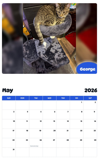 2026 - 2027 George - Pawidols Pet Calendar